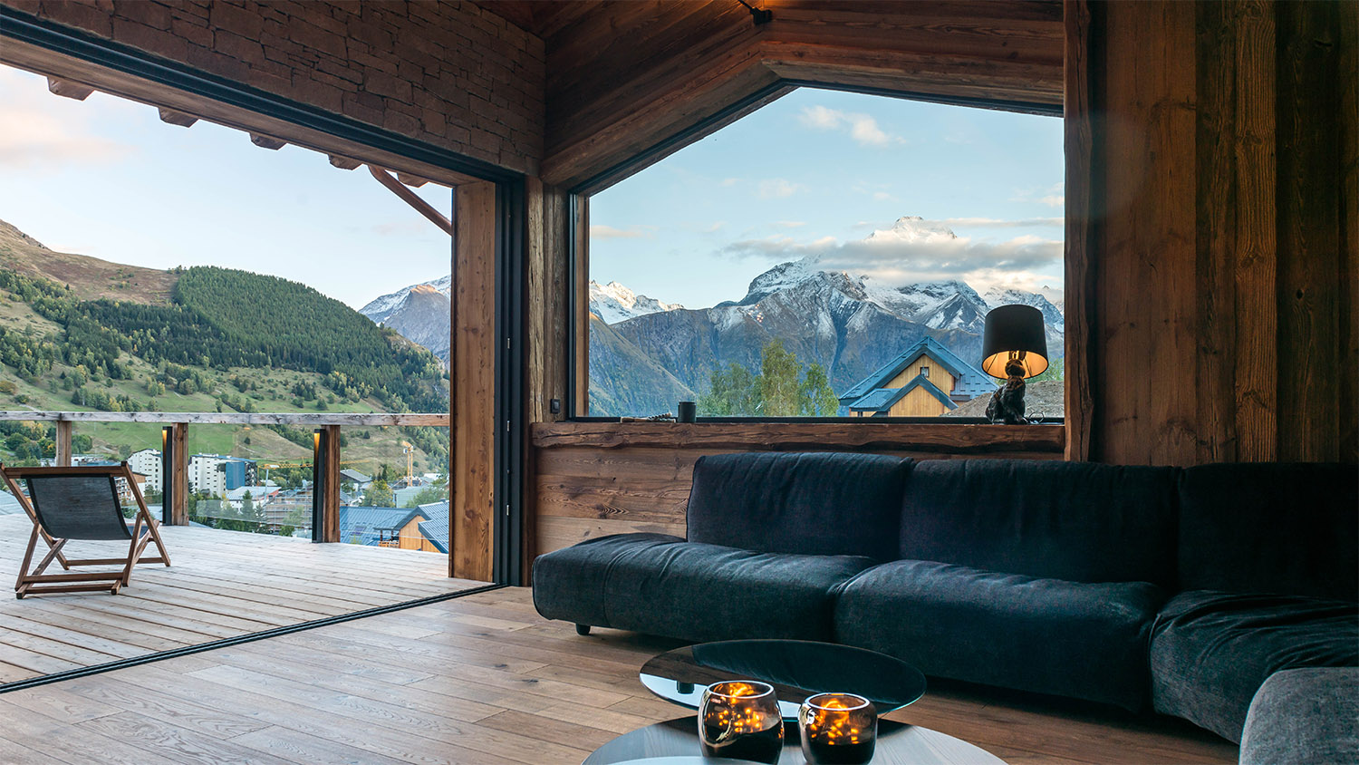 Image du chalet du Lièvre Blanc en hiver